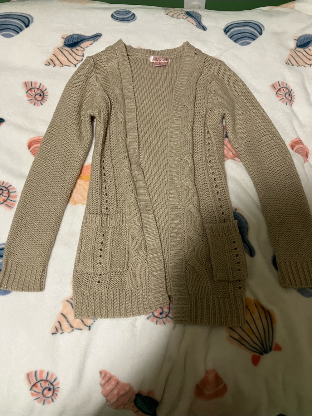 Pink Angel Tan Sweater